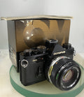 Olympus OM-2n Black - 35mm SLR Film Camera + 50mm f/1.8 Lens-Tested+ BOX & BOOK0