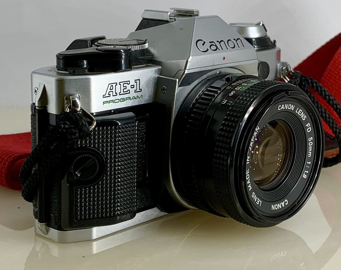 Canon AE-1 Program 35mm SLR Film Manual Camera + Canon 50mm F/1.8 FD Lens +# 792