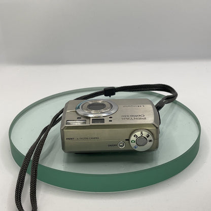 Pentax Optio 330 Camera 3.34 Megapixel 3x Zoom - 7.6mm-22.8mm Silver Charger #115