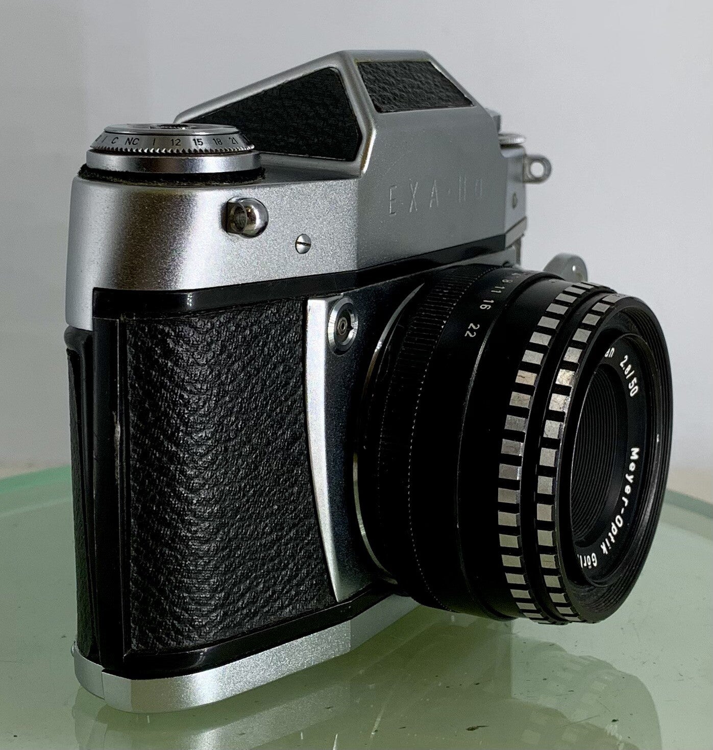 Jhagee EXA II a SLR Camera Body+Meyer-Optik 2.8/50 Camera Lens+Case+Tested-7452