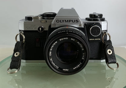 Olympus OM10 35mm Film SLR Manual Camera +Olympus 50/1.8 MC Zuiko Lens TESTED2981