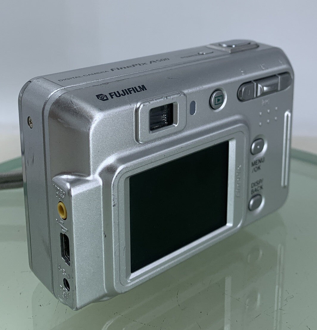Fujifilm FinePix Digital Camera A500 5.1MP SILVER NOCARD NO CHARGER TESTED - 5754