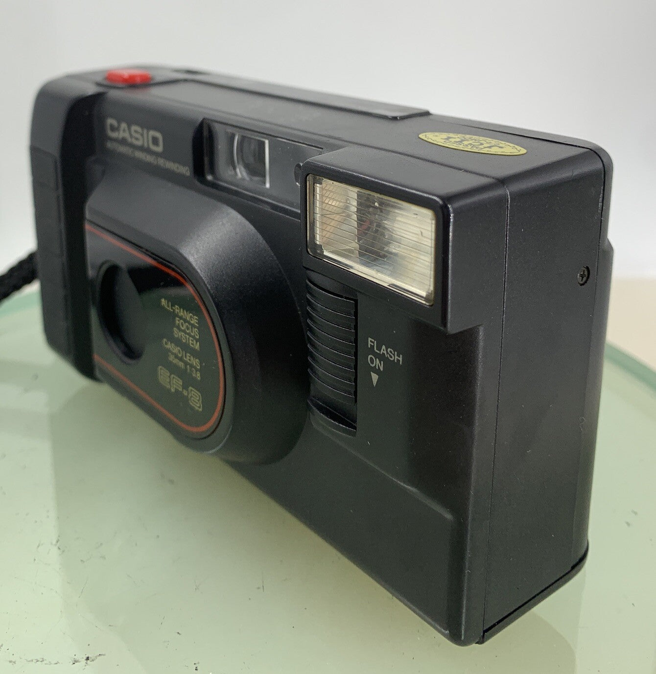 Casio EF-8 POINT AND SHOOT FILM CAMERA BLACK FLASH NOT WORKING - TESTED - 2672