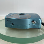 KH30 Film Camera 35mm With Built-In Flash Tested + Cased Blue #6719