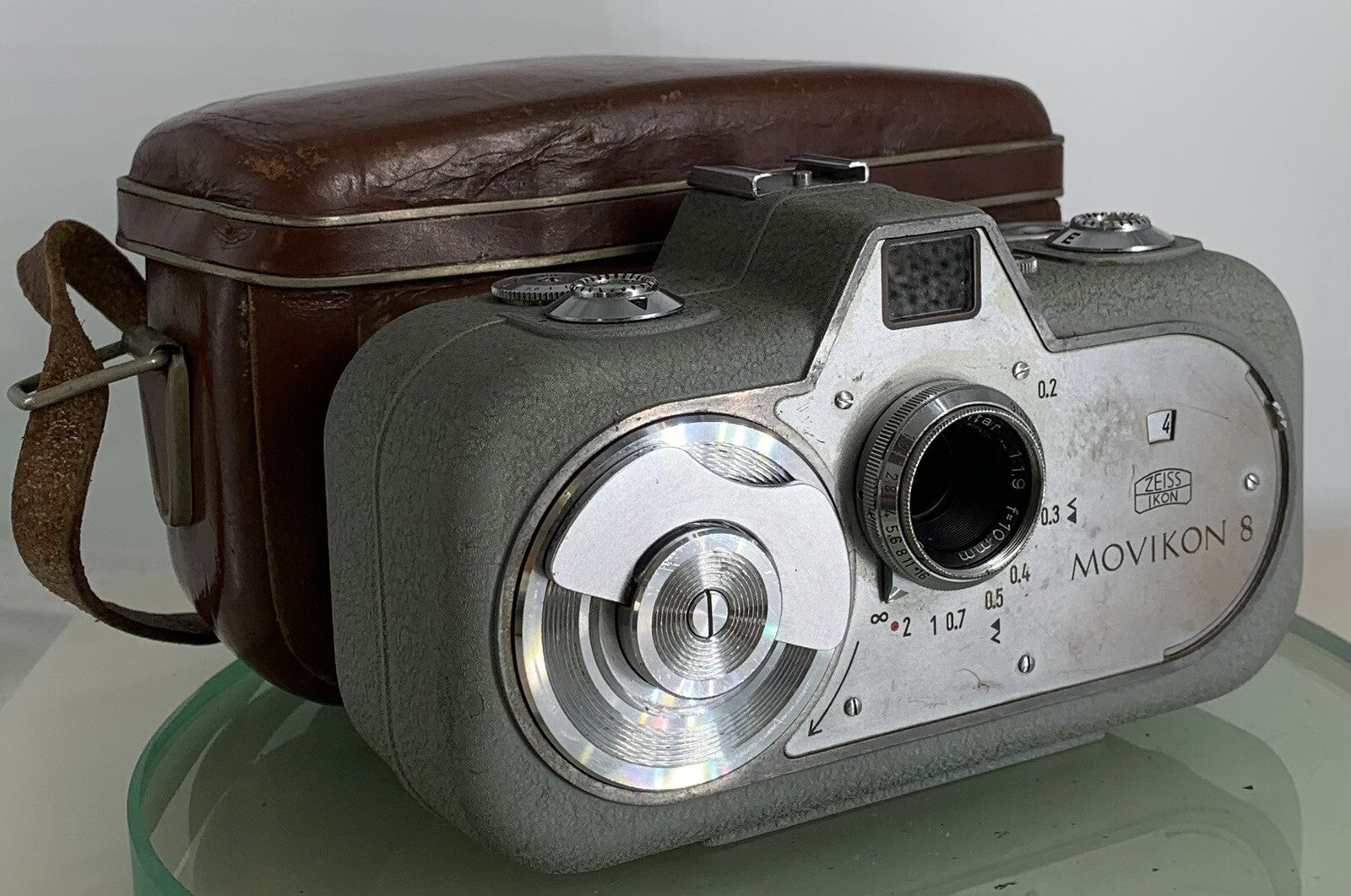 Zeiss Ikon Movikon 8 8mm Movitar f=10mm-vintage Cine Camera+Grey+Case#3310