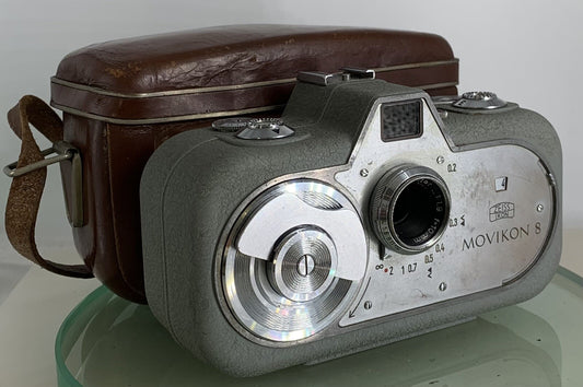Zeiss Ikon Movikon 8 8mm Movitar f=10mm-vintage Cine Camera+Grey+Case#3310