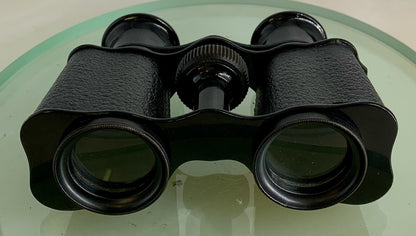 Old Vintage Dumont Binocular+All Black With Leather Case+Good Condition - 3561