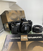 Olympus OM-2n Black - 35mm SLR Film Camera + 50mm f/1.8 Lens-Tested+ BOX & BOOK11