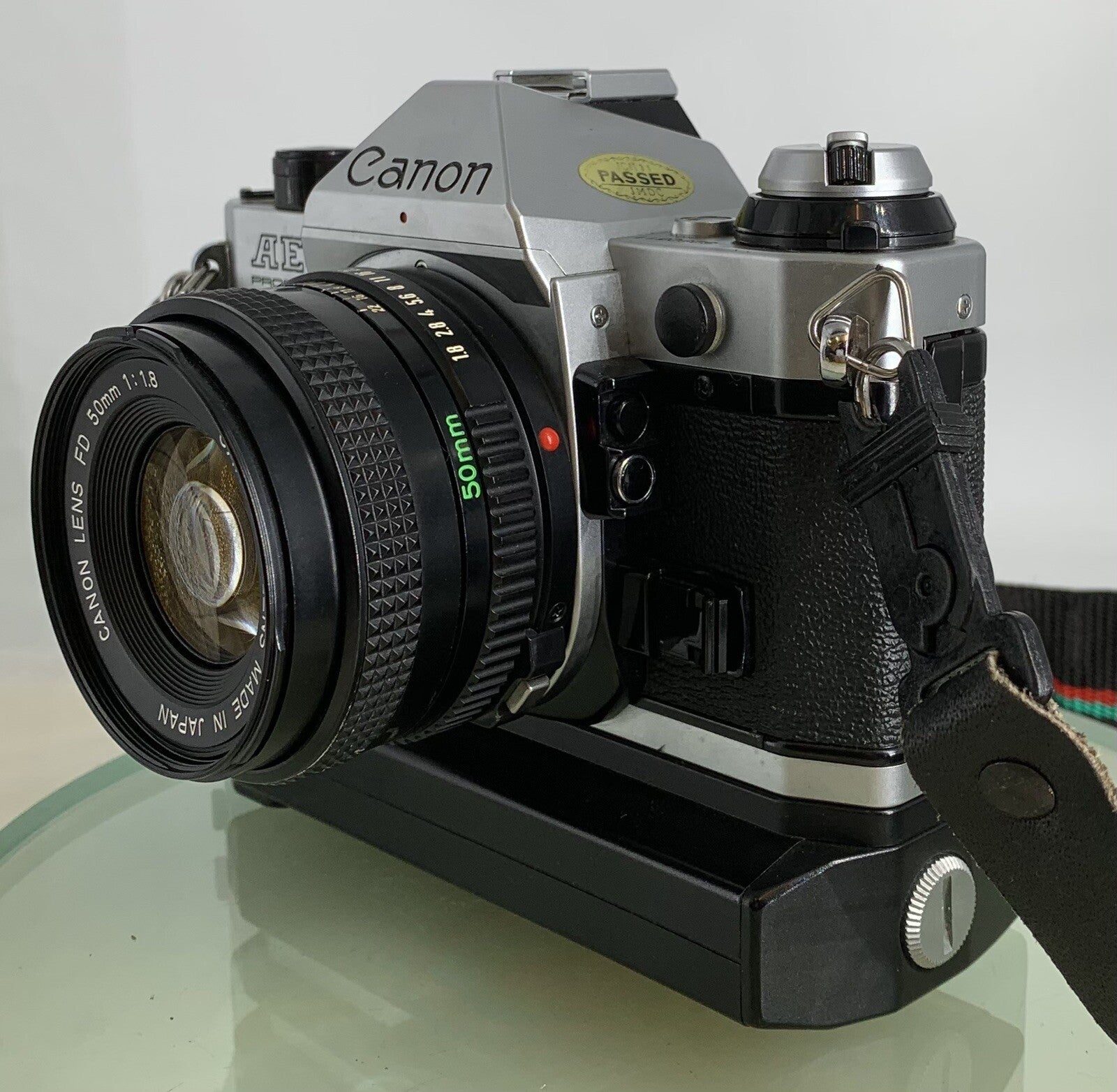 Canon AE-1 Program 35mm SLR Film Manual Camera + Canon 50mm F/1.8 FD Lens+Winder6