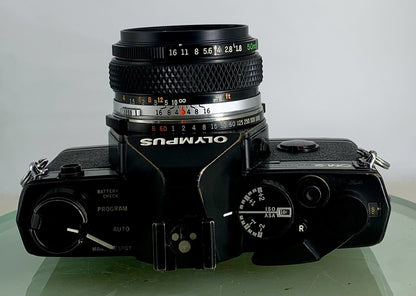 Olympus OM-2 Spot / Program SLR Camera+Olympus Zuiko  50mm f1.8 TESTED+ BOOK#3557