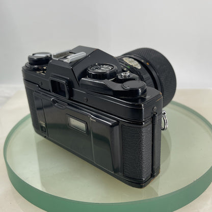 Black Quartz Olympus OM10 35mm SLR Camera Olympus 35-70mm Manual Adapter TESTED5