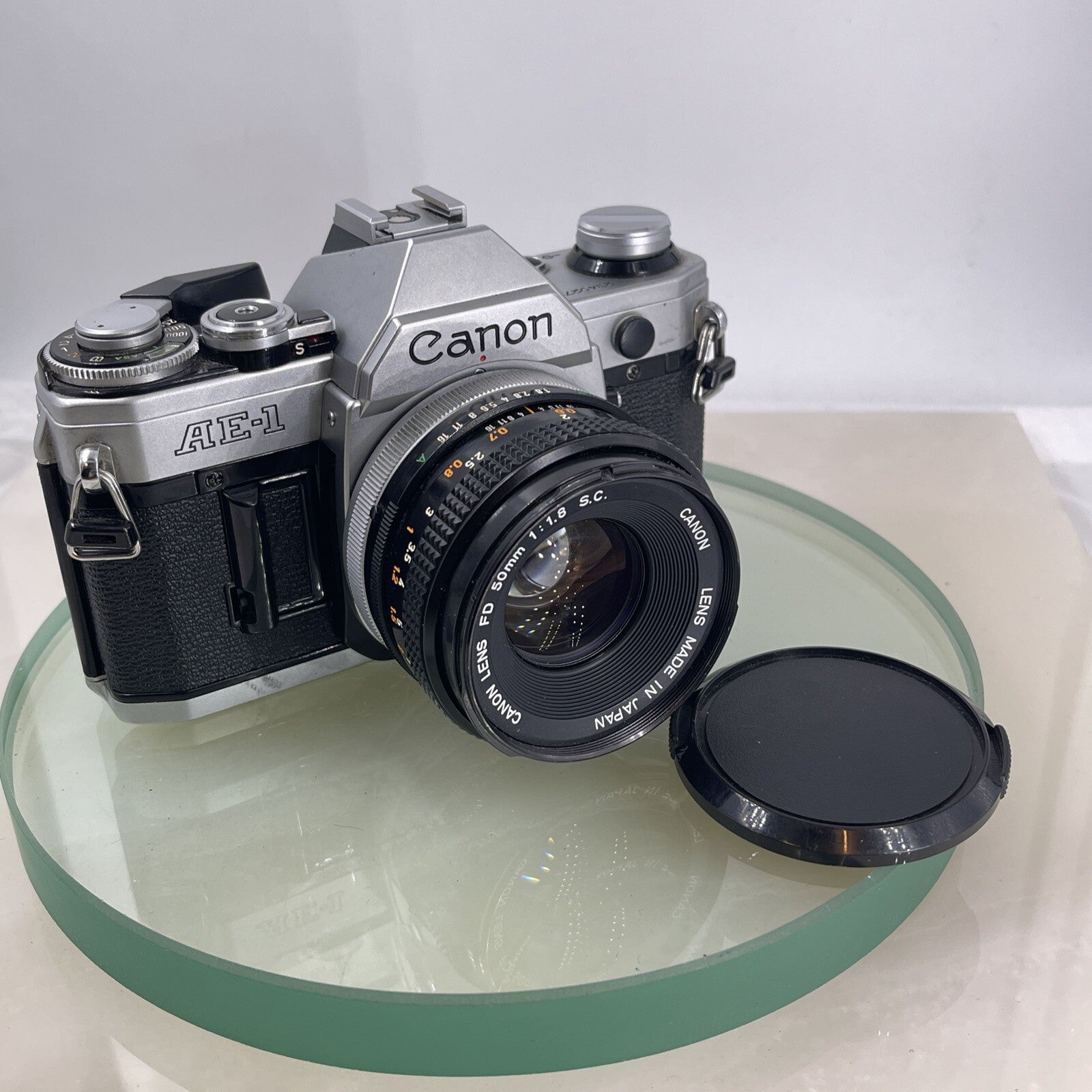 Canon AE-1  35mm SLR Film Manual Camera + Canon 50mm F/1.8 FD Lens Like A-1 #7500