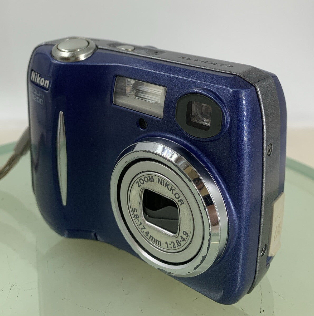 Nikon Coolpix 3200 DIGITAL CAMERA BLUE WITH COVER +WIRE NO CARD TESTED - 7642