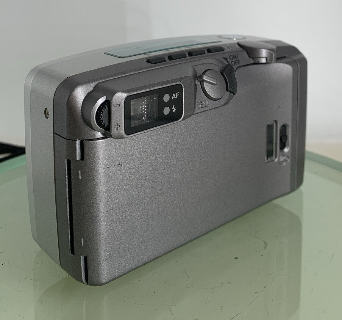 Pentax Espio 145M SUPER SILVER POINT AND SHOOT FILM CAMERA+COVER+BOOK-TESTED-8494