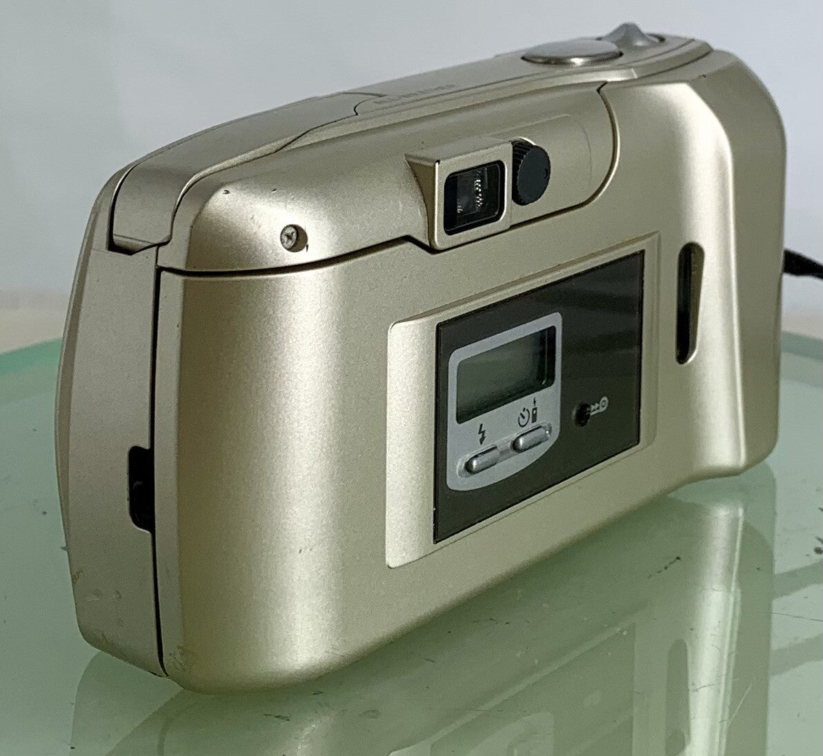 Olympus MJU II Zoom 115 Film Camera 38-115 Lens AF Point&Shot RARE GOLD Tested5