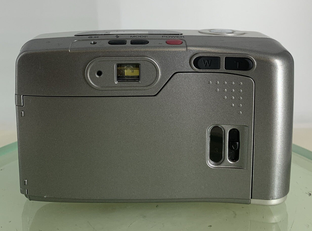 SAMSUNG FINO 800 35MM FILM CAMERA 38-80MM LENS SILVER CLEAN TESTED - 7655