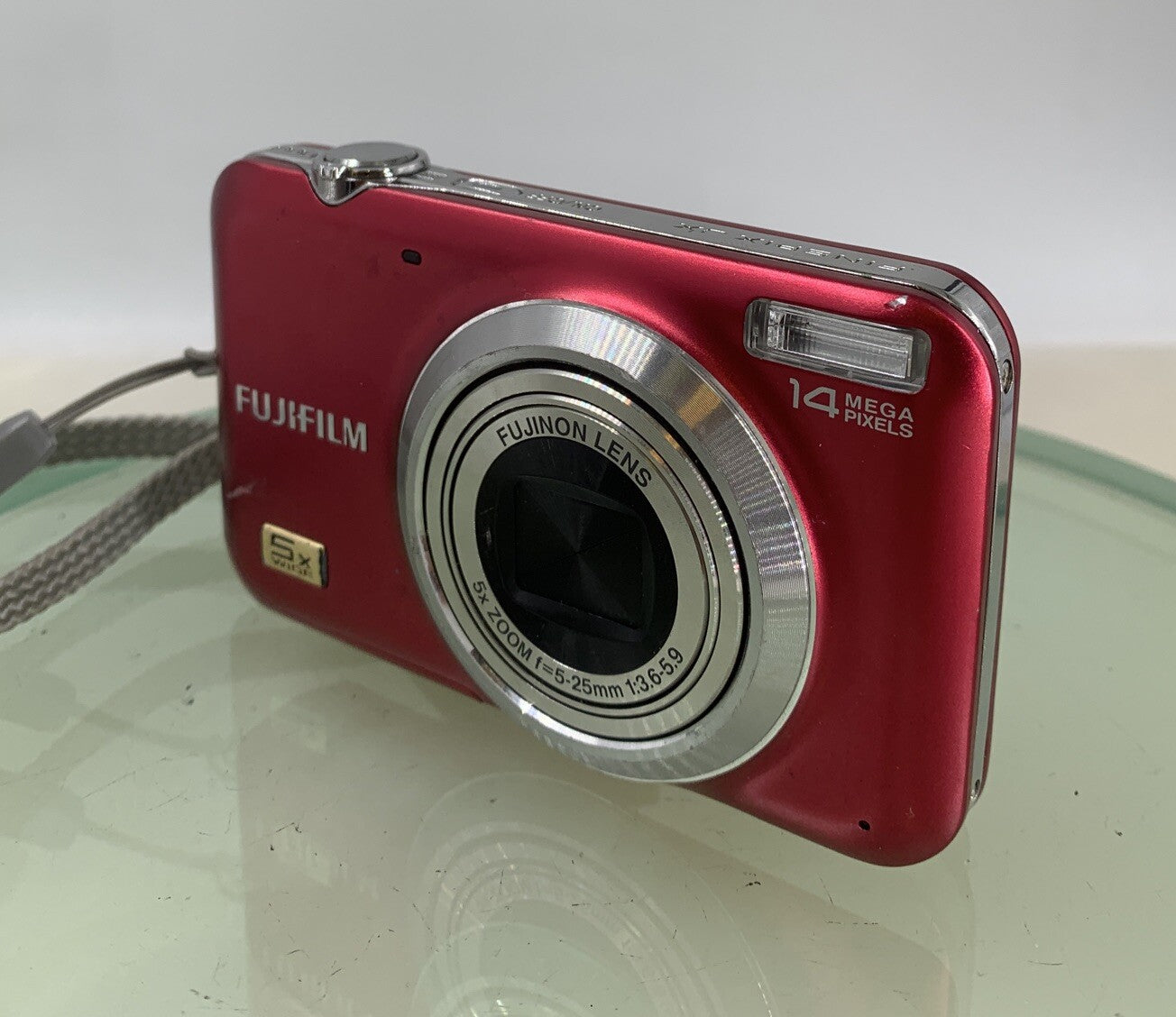Fujifilm COMPACT DIGITAL CAMERA FinePix JX530 14.0MP Red NO CARD - Tested - 9762