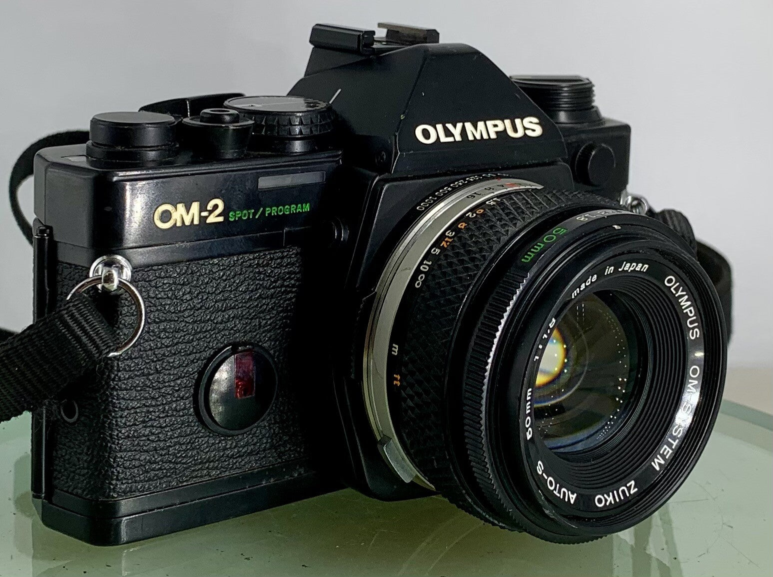 Olympus OM-2 Spot / Program SLR Camera + Olympus Zuiko  50mm f1.8 TESTED  #3130