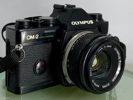Olympus OM-2 Spot / Program SLR Camera + Olympus Zuiko  50mm f1.8 TESTED  #3130