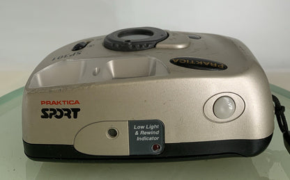 PRAKTICA SPORT SP301 Compact Point & Shoot 35mm Camera Silver TESTED - 8257