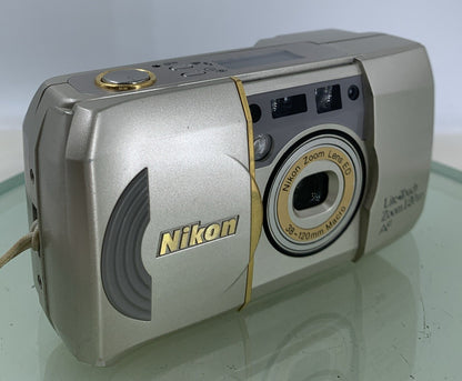 Nikon Lite Touch Zoom 120 AF SILVER COMPACT FILM & SHOOT CAMERA TESTED - 6640