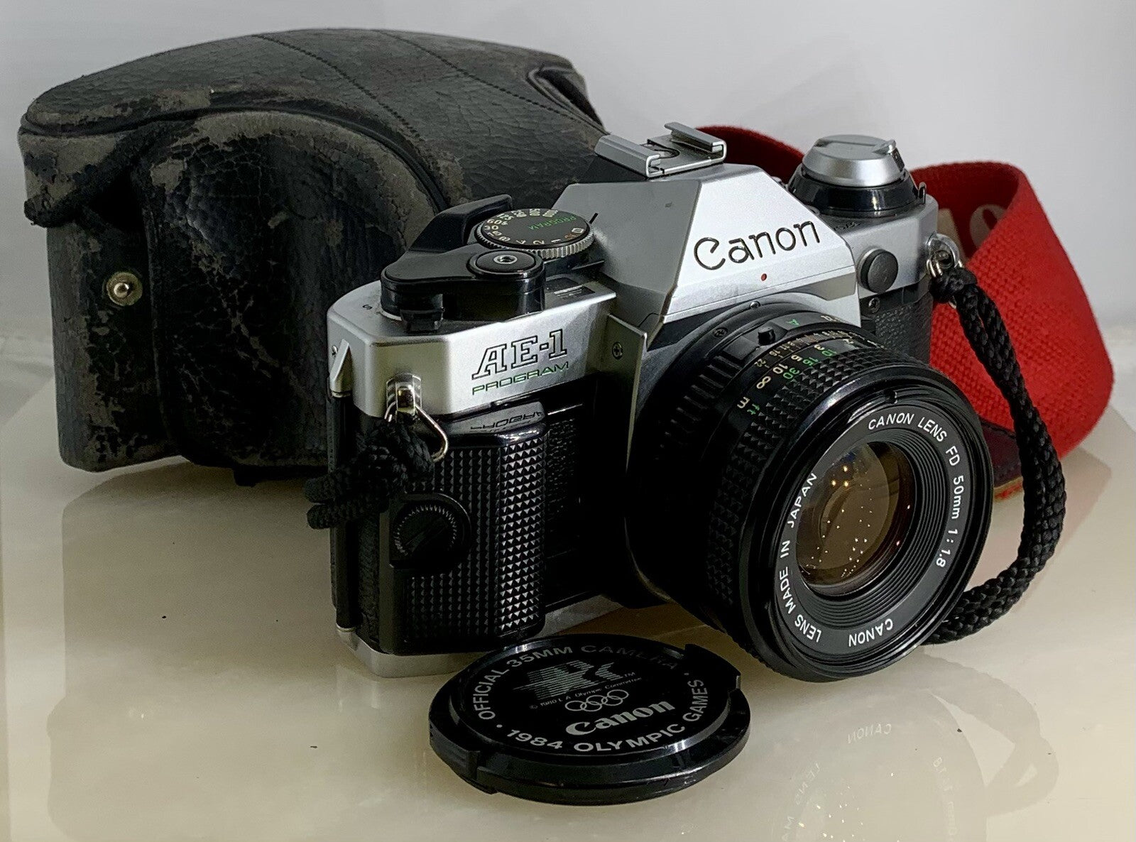 Canon AE-1 Program 35mm SLR Film Manual Camera + Canon 50mm F/1.8 FD Lens +# 790