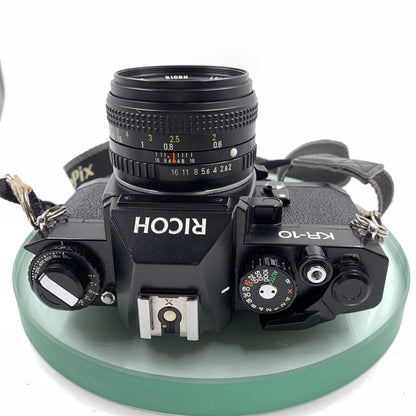Ricoh KR-10 35mm Film SLR Camera/K-Mount 50mm f/2 Prime Lens & Manual#TESTED#9024