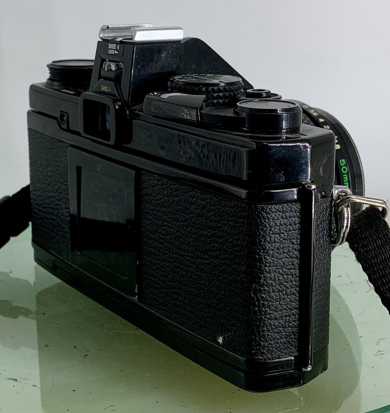 Olympus OM-2n Black - 35mm SLR Film Camera + 50mm f/1.8 Lens+BOX+CASE-Tested 223