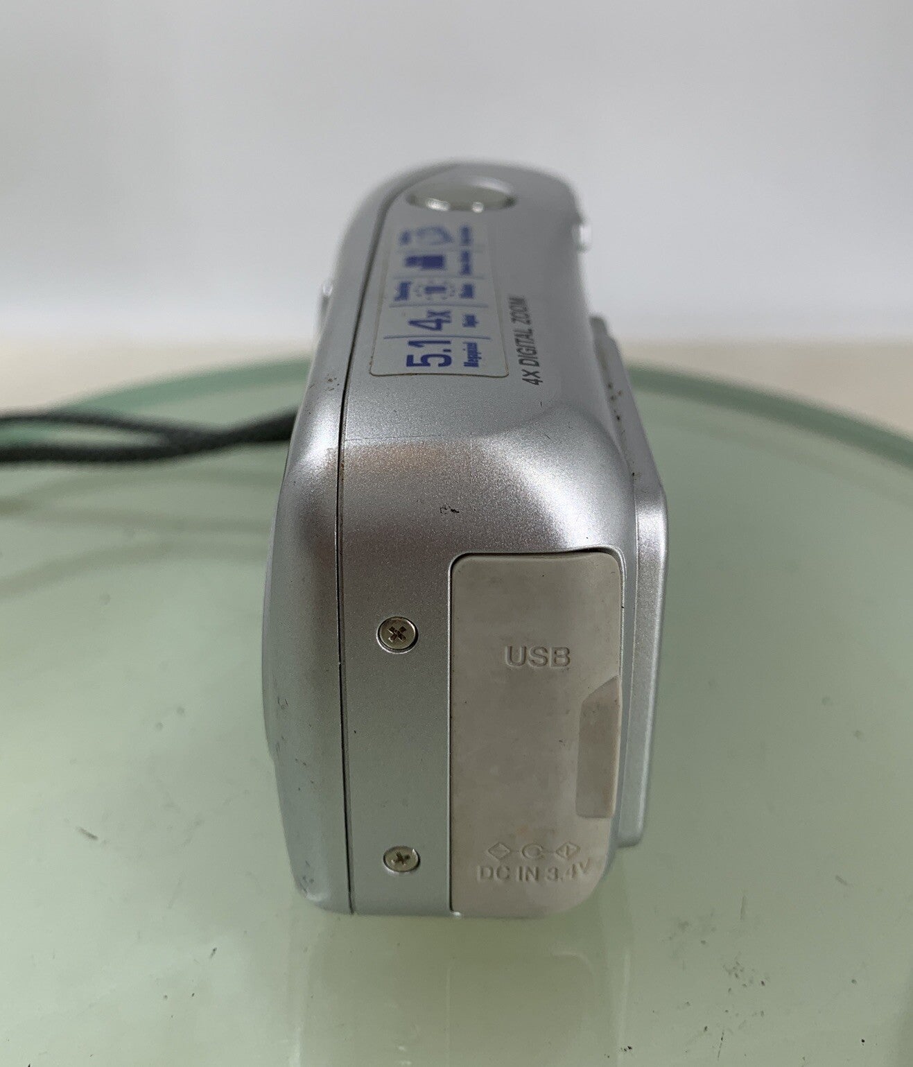 Olympus Camedia C-180 5.1MP Compact Digital Camera Silver NO CARD Tested - 8662