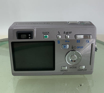 Pentax Optio S5i 5.0MP Compact Digital Camera WITH CHARGER AND COVER TESTED- 2895