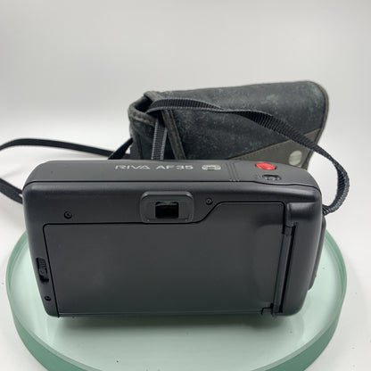 Minolta Riva AF35 Camera Compact 35mm Film with strap, case, 7987