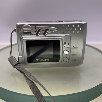 Relisys RDC-3100 3.1MP Compact Digital Camera Silver Tested 128MB SD Card #6414
