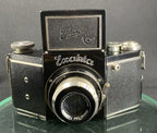 Ihagee Exakta B Type 2.2 Black Moon Sun Logo Camera Zeiss Tessar 3.5/7.5cm#1401