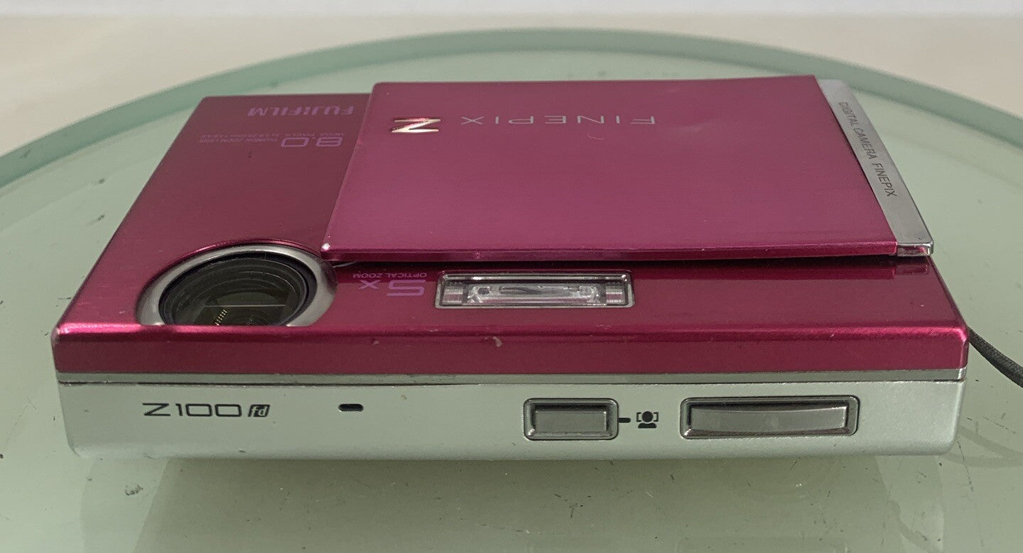Fujifilm Digital Camera FinePix Z100fd 8.0MP Pink +2GB CARD + COVER TESTED - 2387
