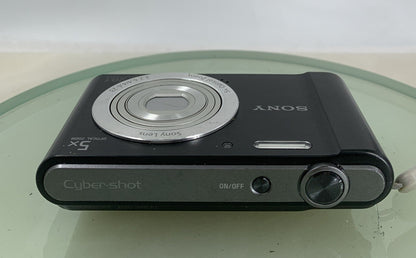 Sony Cybershot DSC-W800 COMPACT DIGITAL CAMERA BLACK + WIRE+ COVER TESTED - 1567