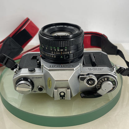Canon AE-1  35mm SLR Film Manual Camera + Canon 50mm F/1.8 FD Lens Like A-1 #7496