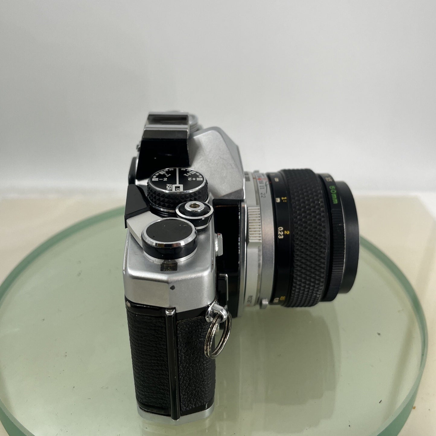 Olympus OM-2 35mm SLR camera body & Hotshoe 2 50mm 1:3.5 Silver Nose TESTED #8859