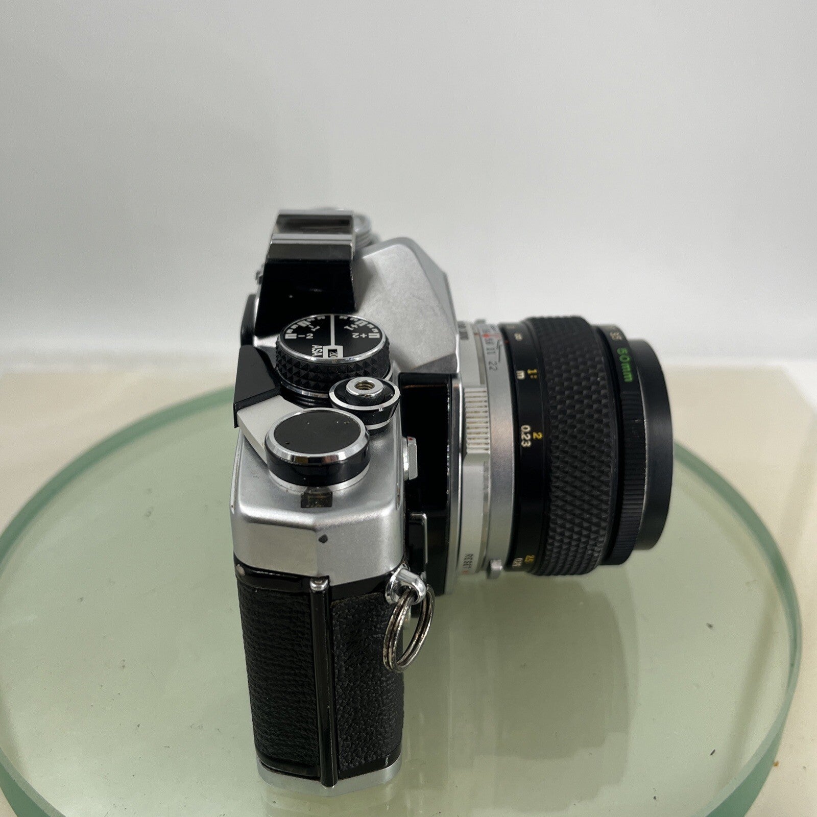 Olympus OM-2 35mm SLR camera body & Hotshoe 2 50mm 1:3.5 Silver Nose TESTED #8859