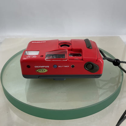 OLYMPUS AF-10 LIMITED EDITION RED QUARTZDATE 35mm FILM CAMERA TESTED  #4786