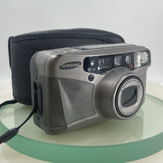 Samsung Slim Zoom 145S 35mm Camera 38-145mm Zoom Multi AF Panorama Cased#5320
