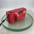 OLYMPUS AF-10 LIMITED EDITION RED QUARTZDATE 35mm FILM CAMERA TESTED  #4780