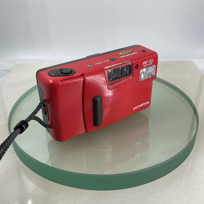 OLYMPUS AF-10 LIMITED EDITION RED QUARTZDATE 35mm FILM CAMERA TESTED  #4780