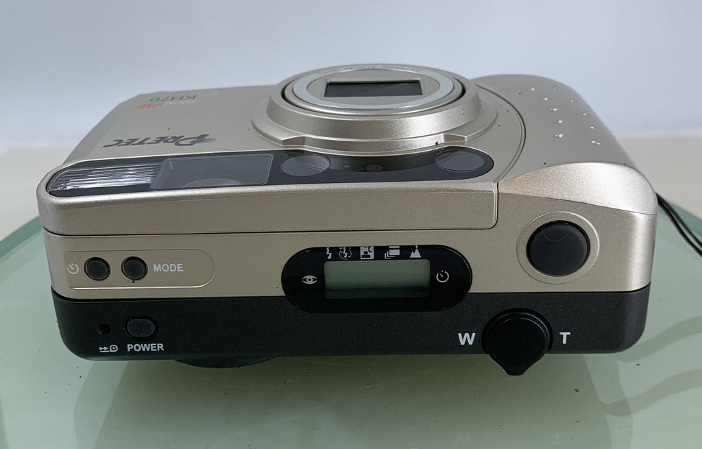 PRETEC KH70 ZOOM AF POINT AND SHOOT FILM CAMERA SILVER WITH COVER TESTED - 8337