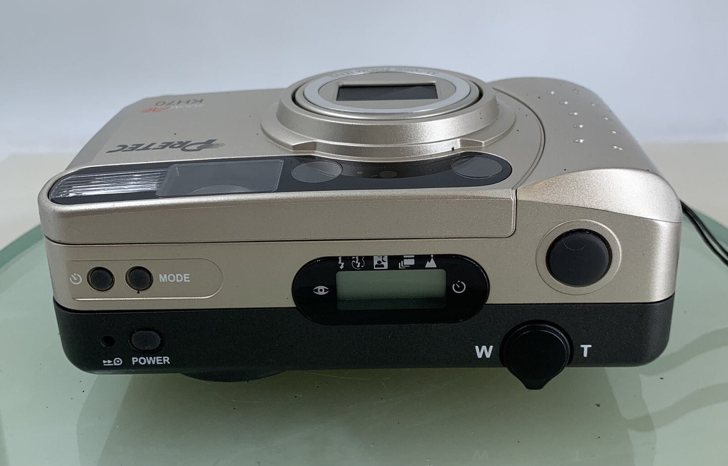 PRETEC KH70 ZOOM AF POINT AND SHOOT FILM CAMERA SILVER WITH COVER TESTED - 8337