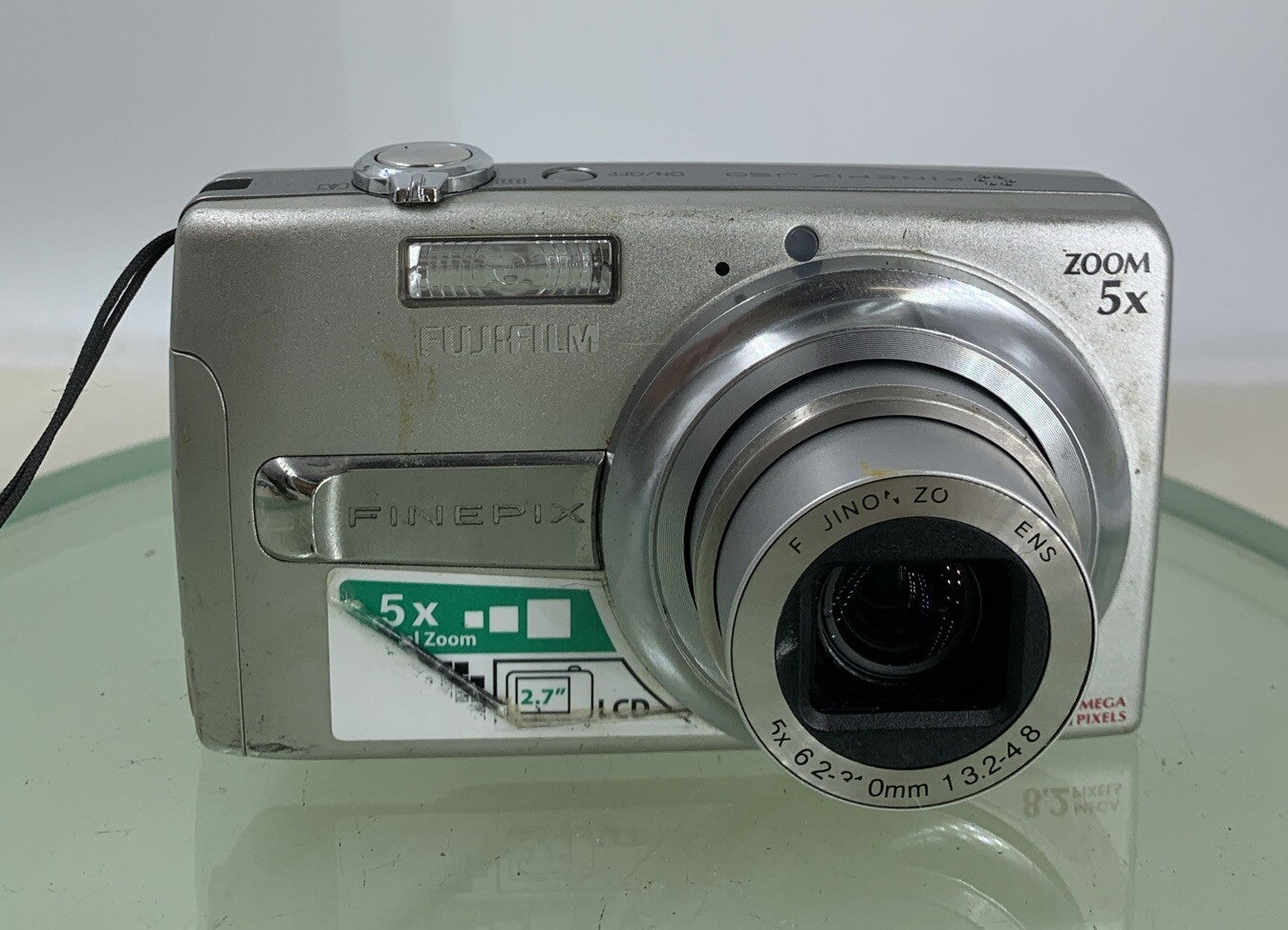Fujifilm Digital Camera FinePix J50 8.2MP + CHARGER + COVER SILVER TESTED - 3631