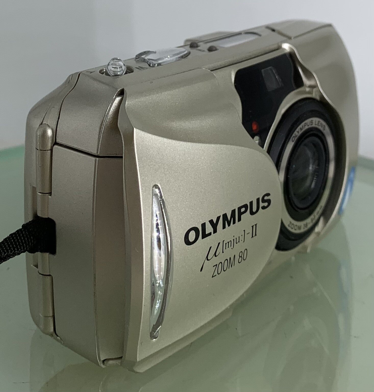 Olympus mju ii Zoom 80 35mm Ultra Compact Camera BEIGE All Weather  Working +TIN2