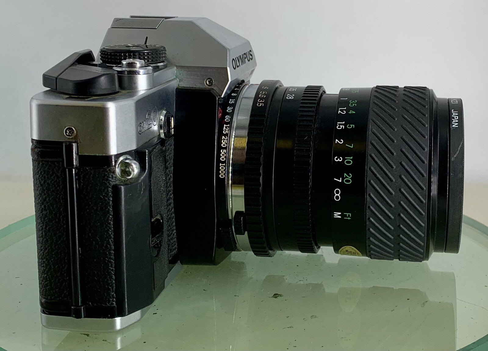 Olympus Om20 35mm slr film camera + Miranda 28-70mm 1:3.5-4.8 Lens TESTED #3462