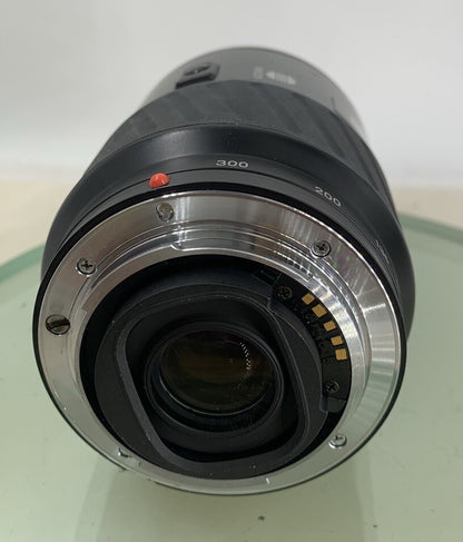Minolta AF tele zoom 100-300mm 1:4.5-5.6 SLR CAMERA LENS BLACK TESTED - 3335