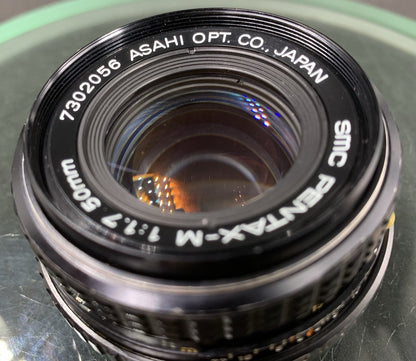 {SERVICED} SMC Pentax-M 50mm 1:1.7 Lens Mint & Working Great#00093