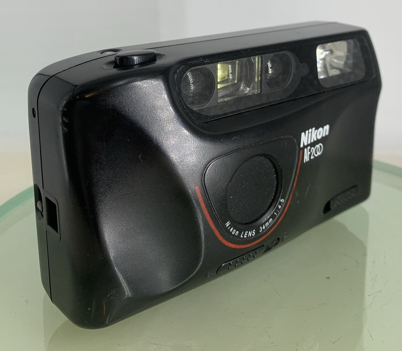 NIKON AF 200 COMPACT POINT AND SHOOT VINTAGE FILM CAMERA BLACK TESTED - 8260